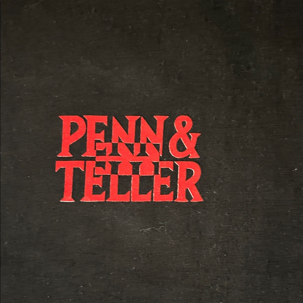 Penn & Teller Autographed “The Amazing Rubber Boy Alive” Crew T-Shirt